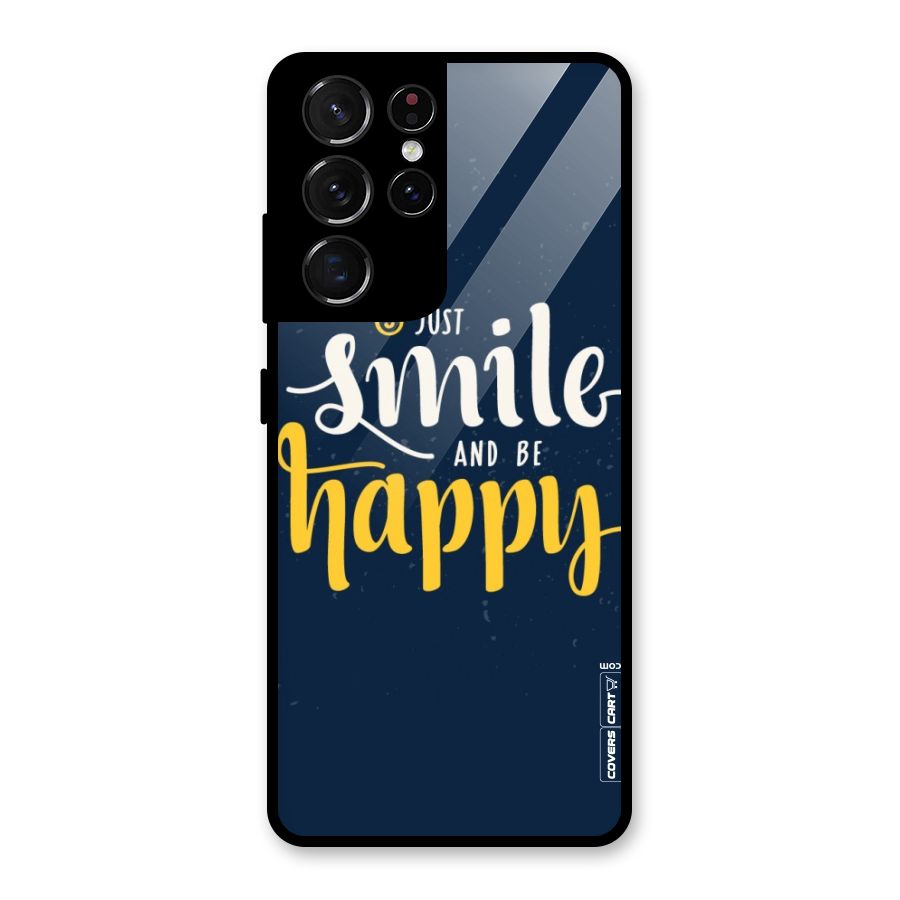 Just Smile Glass Back Case for Galaxy S21 Ultra 5G