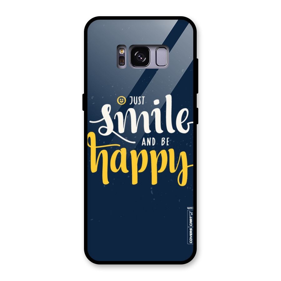 Just Smile Glass Back Case for Galaxy S8