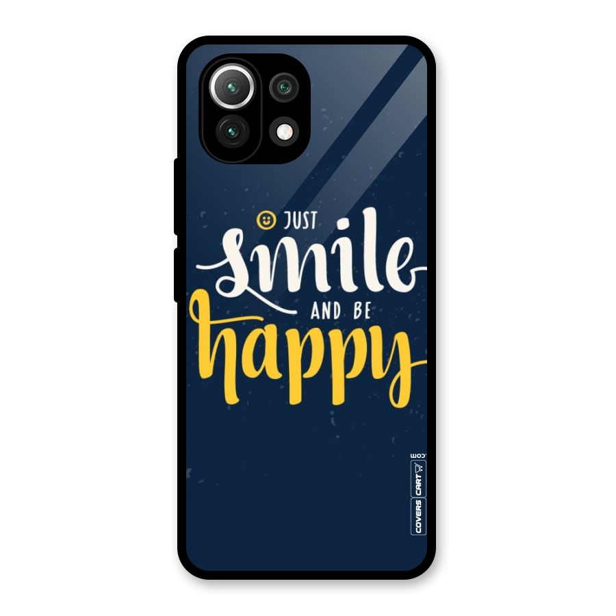 Just Smile Glass Back Case for Mi 11 Lite