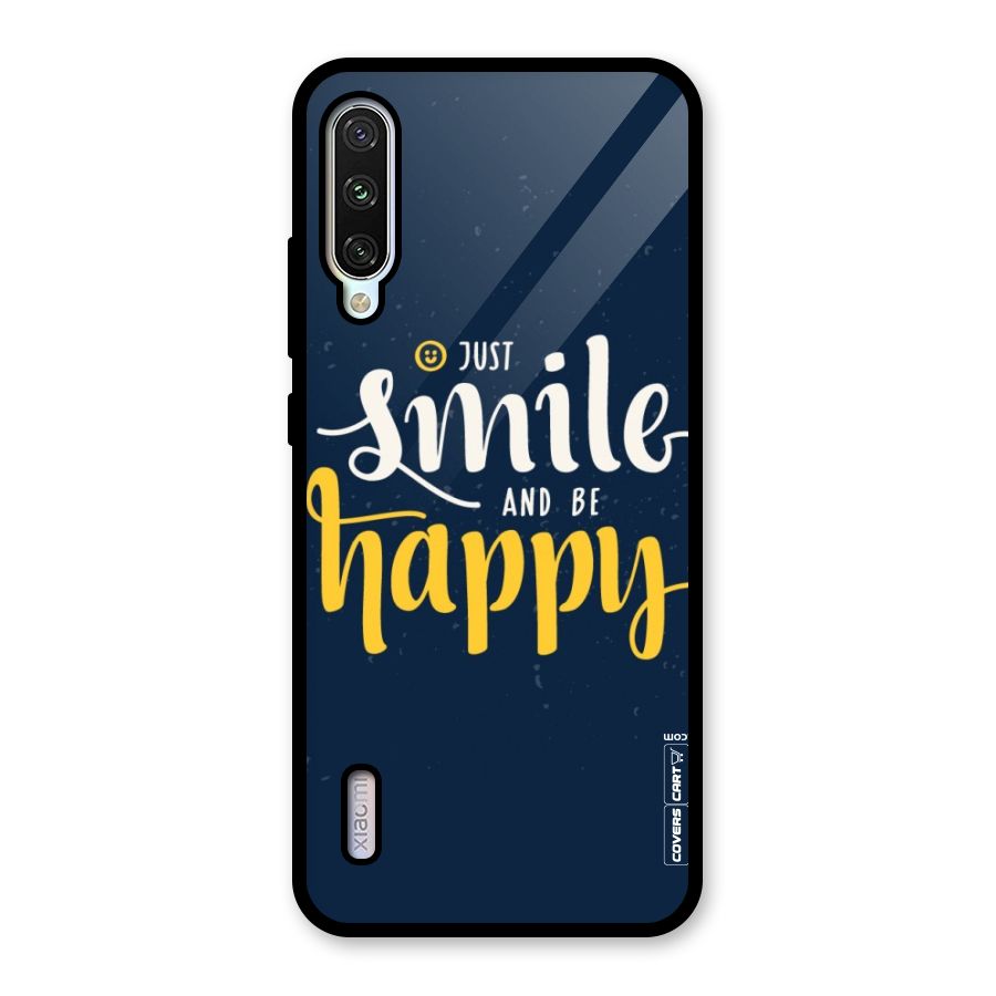 Just Smile Glass Back Case for Mi A3