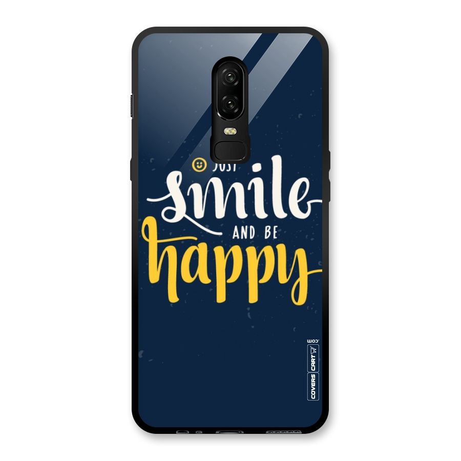 Just Smile Glass Back Case for OnePlus 6