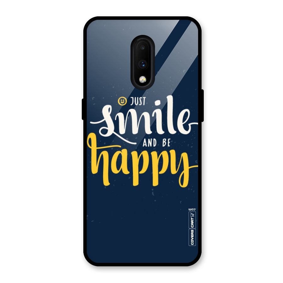 Just Smile Glass Back Case for OnePlus 7