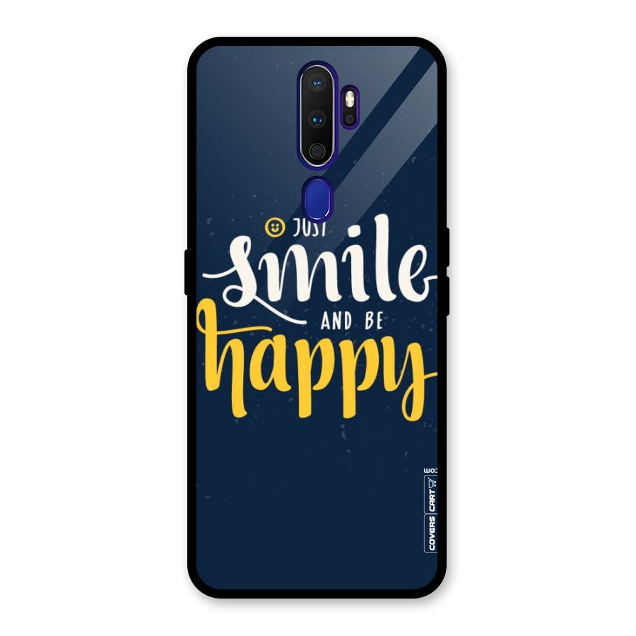 Just Smile Glass Back Case for Oppo A9 (2020)