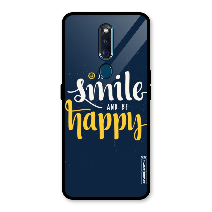 Just Smile Glass Back Case for Oppo F11 Pro