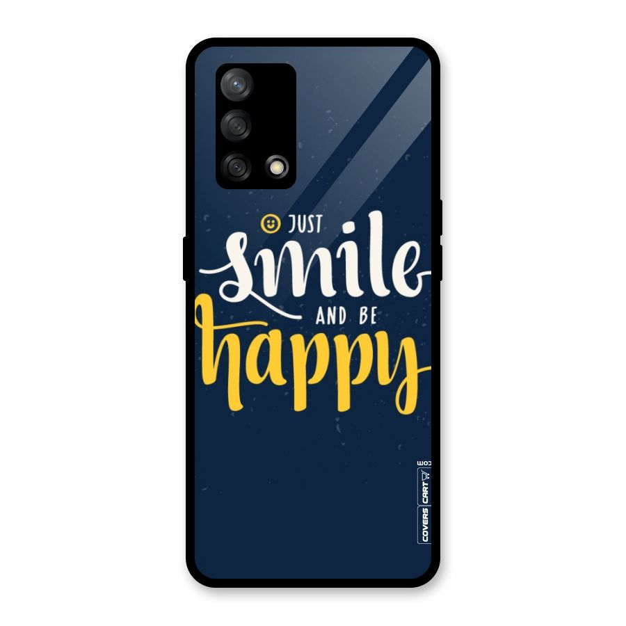Just Smile Glass Back Case for Oppo F19