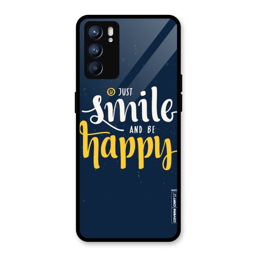 Just Smile Glass Back Case for Oppo Reno6 5G
