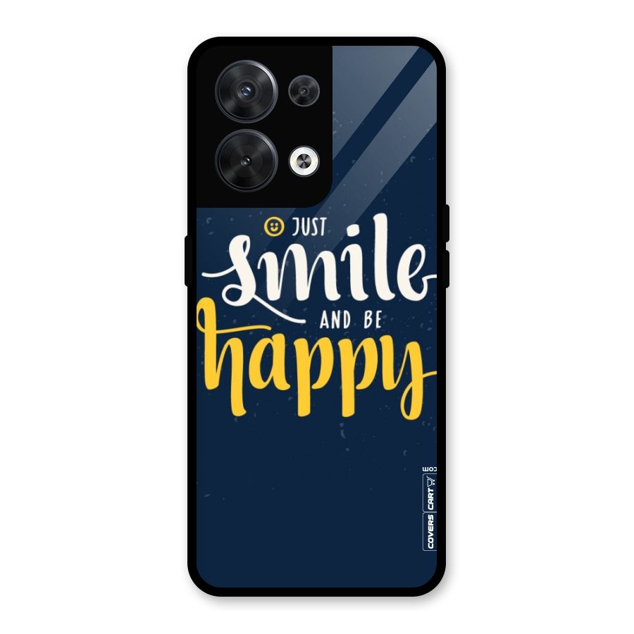 Just Smile Glass Back Case for Oppo Reno8 5G