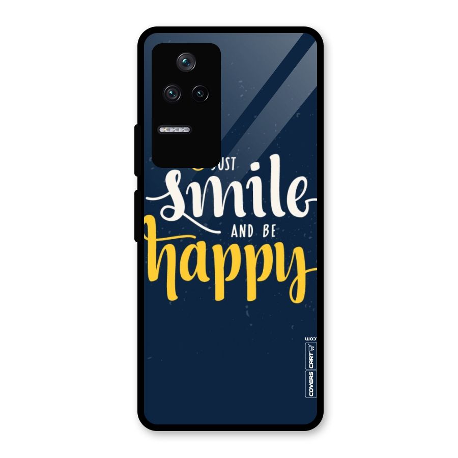 Just Smile Glass Back Case for Poco F4 5G