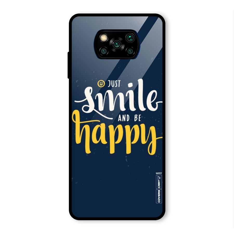 Just Smile Glass Back Case for Poco X3 Pro