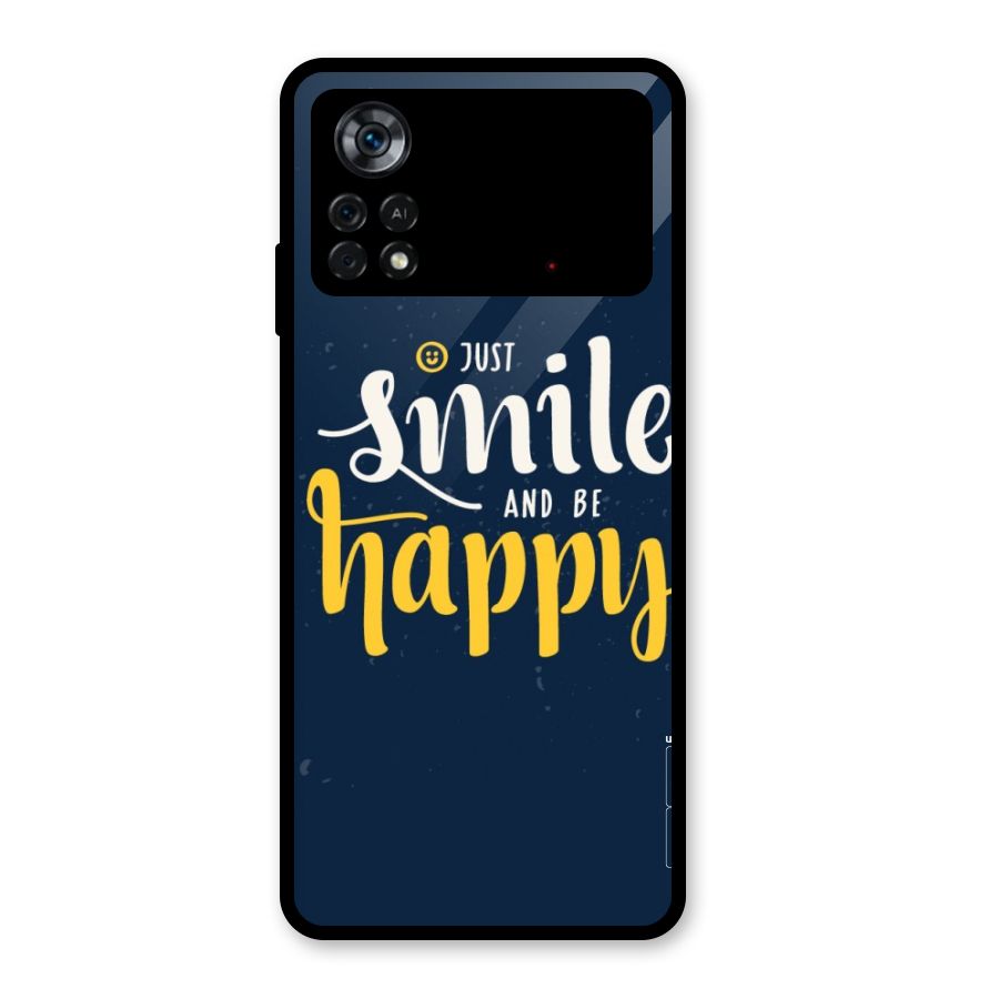 Just Smile Glass Back Case for Poco X4 Pro 5G