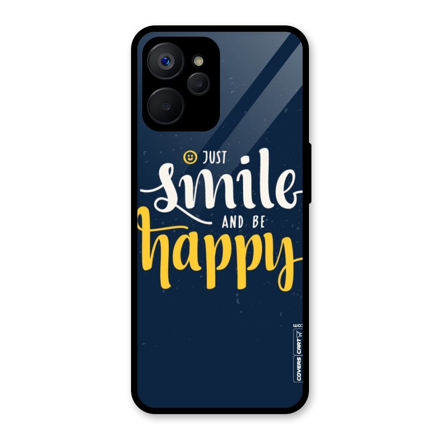 Just Smile Glass Back Case for Realme 9i 5G