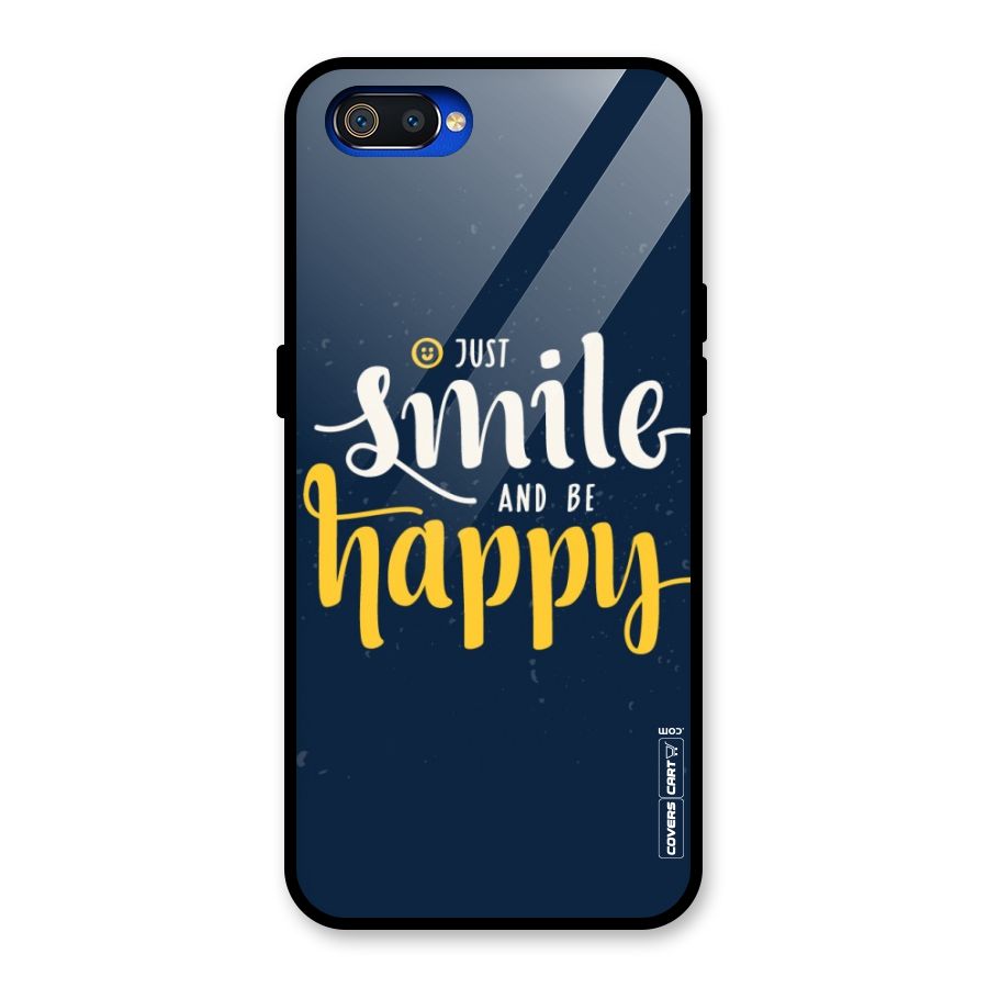 Just Smile Glass Back Case for Realme C2