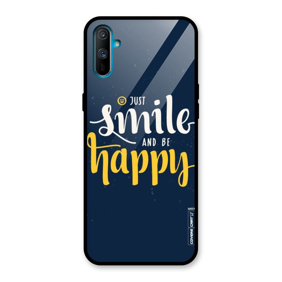 Just Smile Glass Back Case for Realme C3