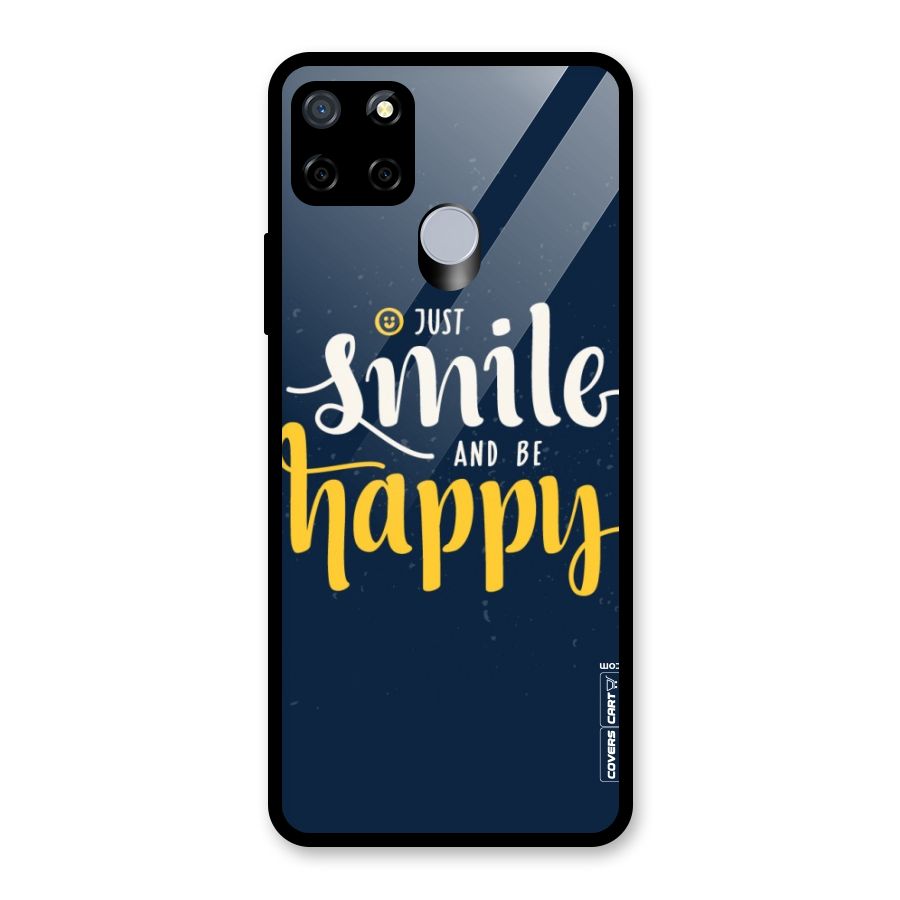 Just Smile Glass Back Case for Realme Narzo 20
