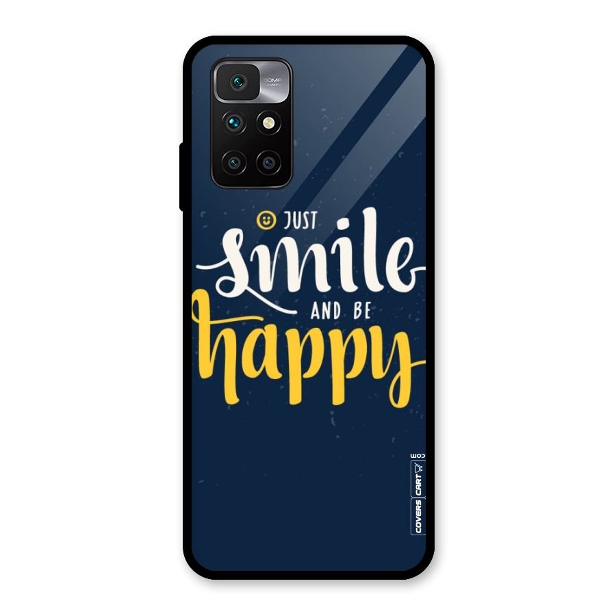Just Smile Glass Back Case for Redmi 10 Prime