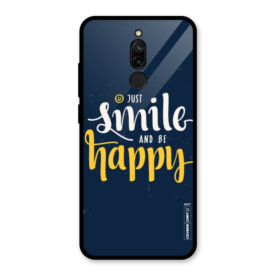 Just Smile Glass Back Case for Redmi 8