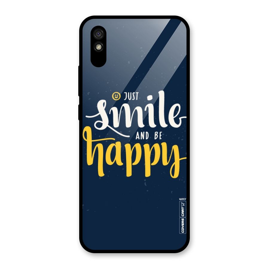 Just Smile Glass Back Case for Redmi 9A