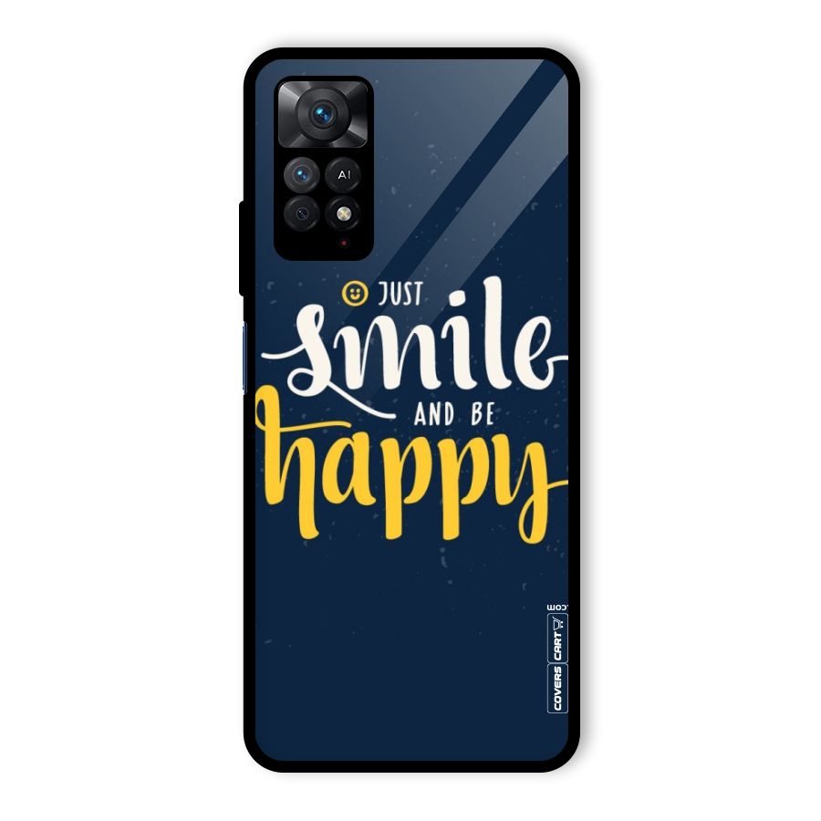 Just Smile Glass Back Case for Redmi Note 11 Pro
