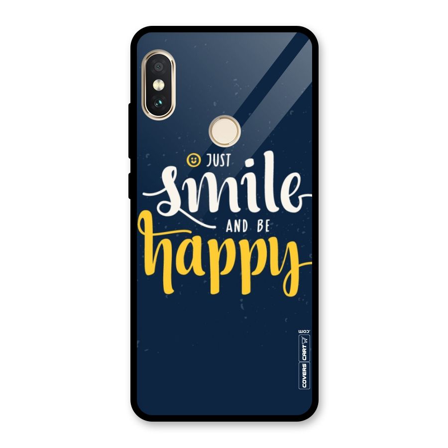 Just Smile Glass Back Case for Redmi Note 5 Pro