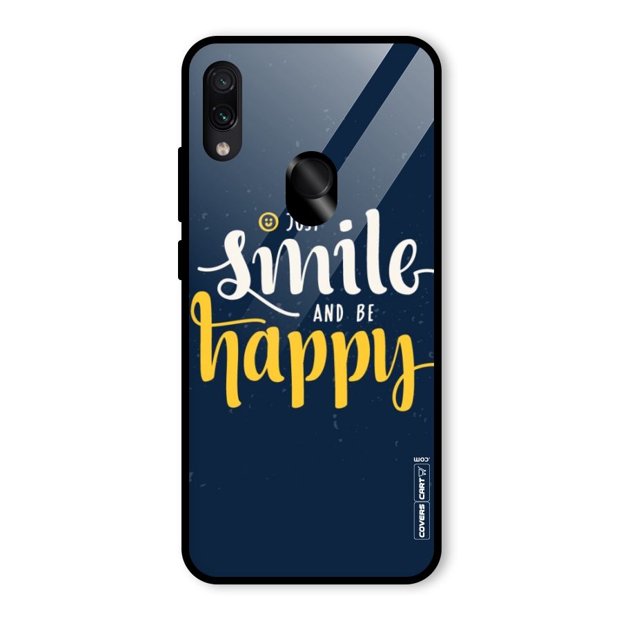 Just Smile Glass Back Case for Redmi Note 7 Pro