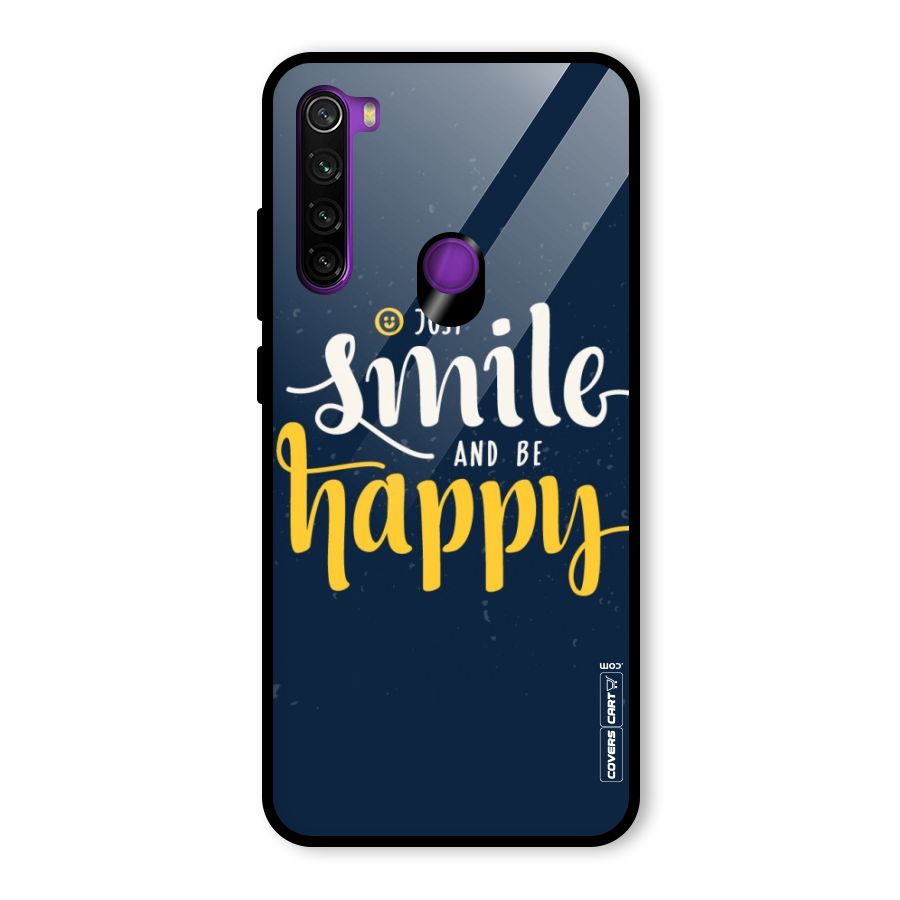 Just Smile Glass Back Case for Redmi Note 8
