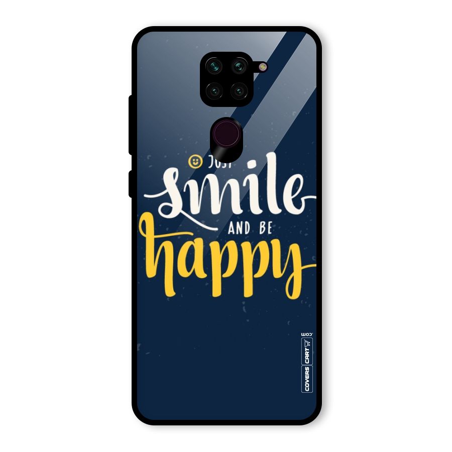 Just Smile Glass Back Case for Redmi Note 9