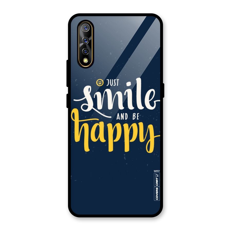 Just Smile Glass Back Case for Vivo S1