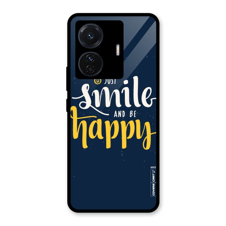 Just Smile Glass Back Case for Vivo T1 Pro