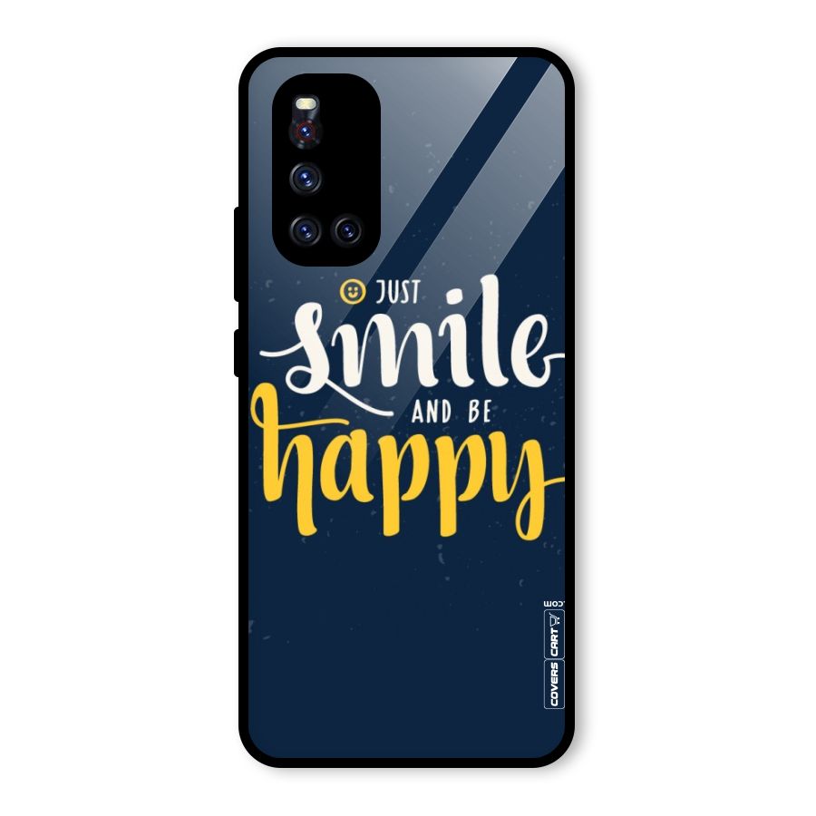 Just Smile Glass Back Case for Vivo V19