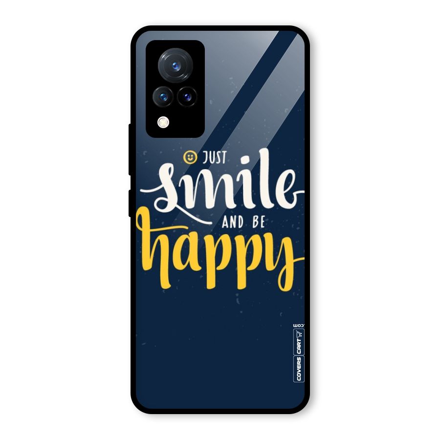 Just Smile Glass Back Case for Vivo V21 5G