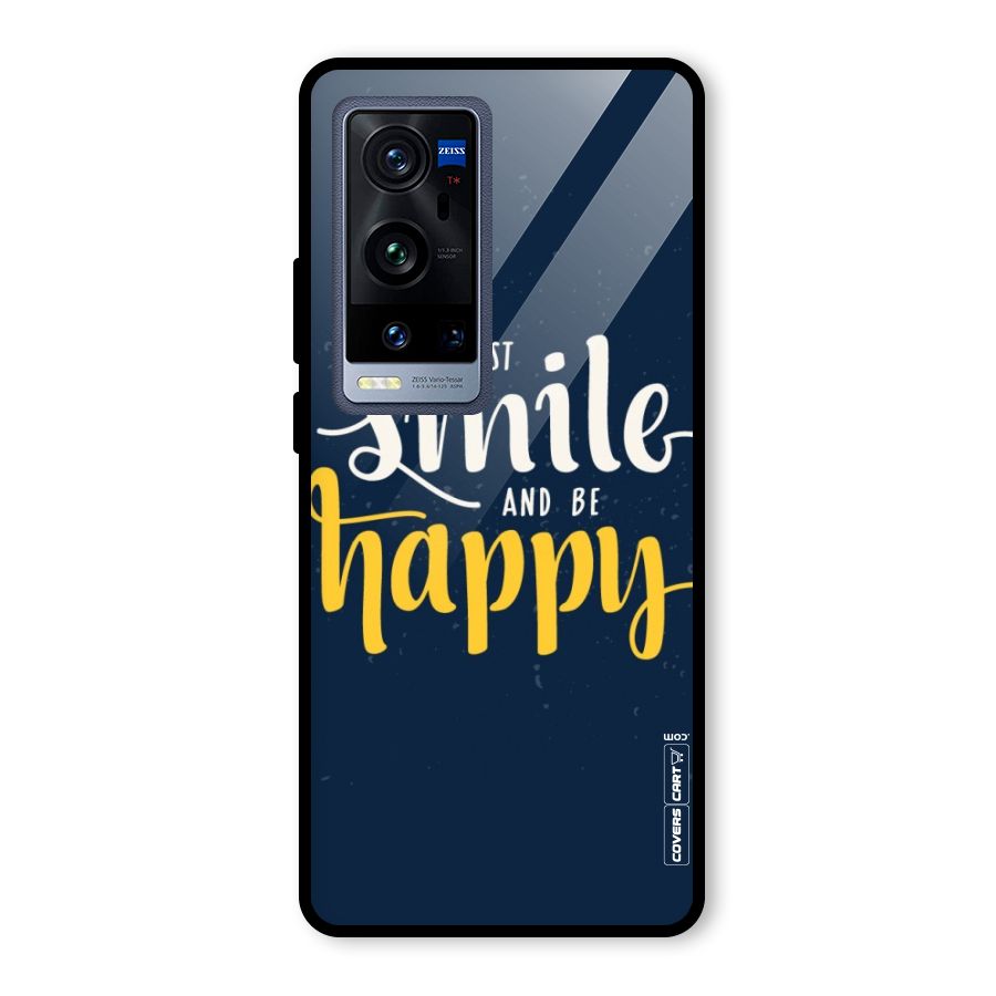 Just Smile Glass Back Case for Vivo X60 Pro Plus