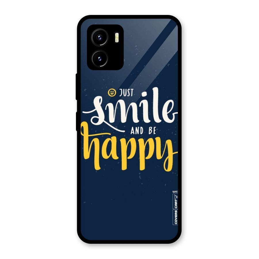Just Smile Glass Back Case for Vivo Y15s