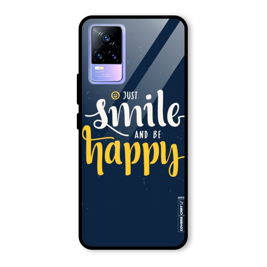 Just Smile Glass Back Case for Vivo Y73