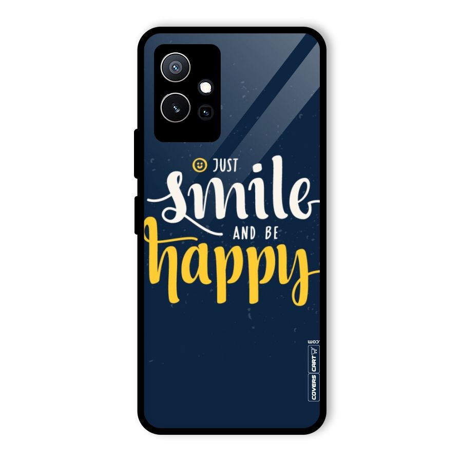 Just Smile Glass Back Case for Vivo Y75 5G