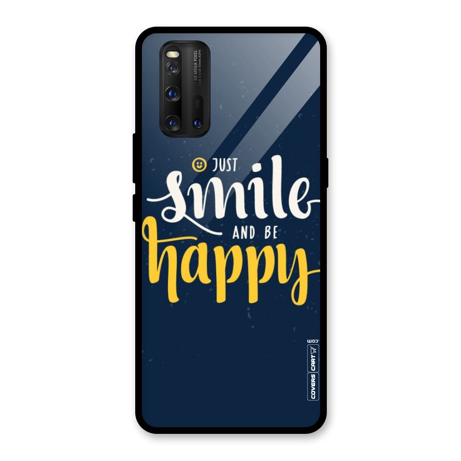 Just Smile Glass Back Case for Vivo iQOO 3