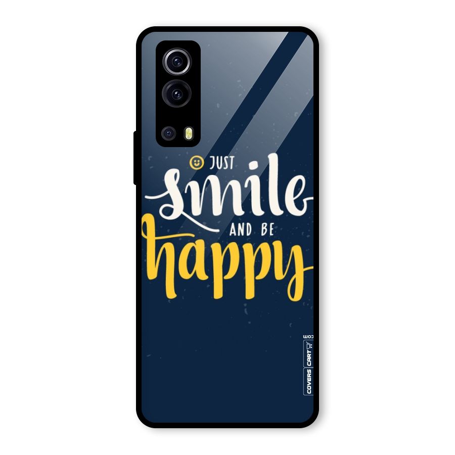 Just Smile Glass Back Case for Vivo iQOO Z3