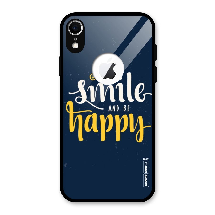 Just Smile Glass Back Case for iPhone XR Logo Cut