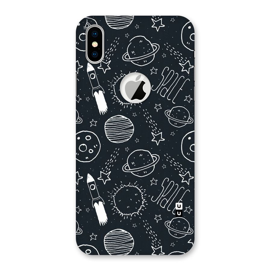 Just Space Things Back Case for iPhone XS Logo Cut