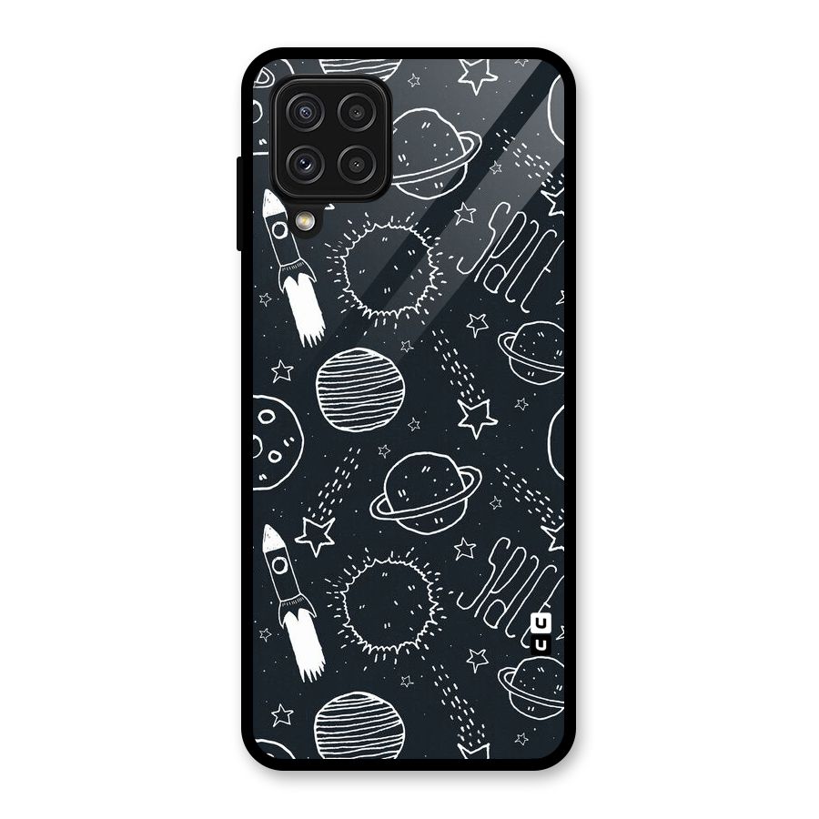 Just Space Things Glass Back Case for Galaxy A22 4G