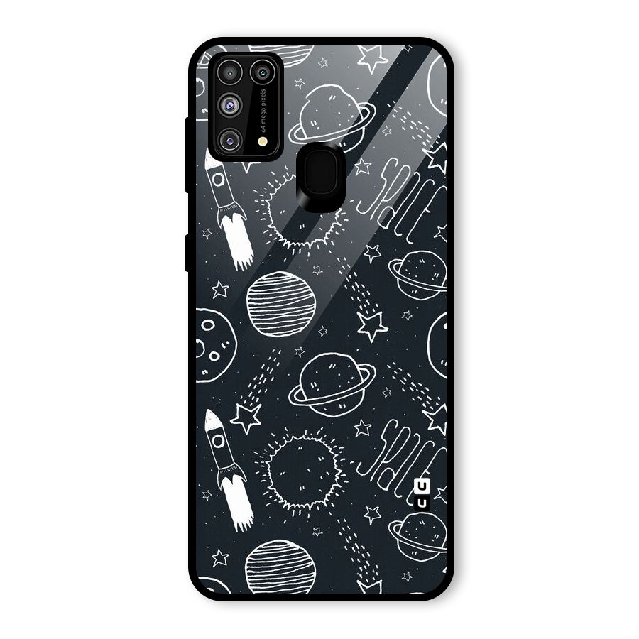 Just Space Things Glass Back Case for Galaxy F41