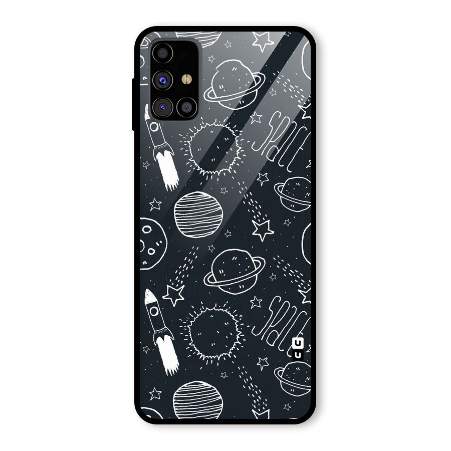Just Space Things Glass Back Case for Galaxy M31s