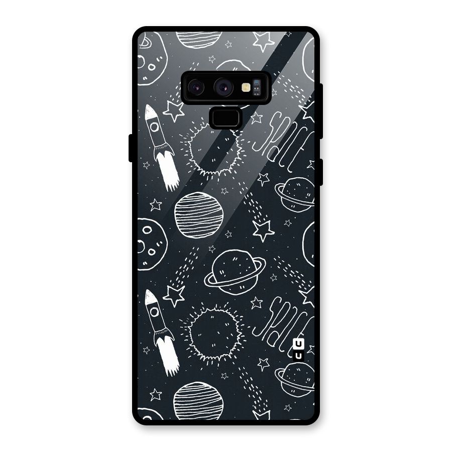 Just Space Things Glass Back Case for Galaxy Note 9