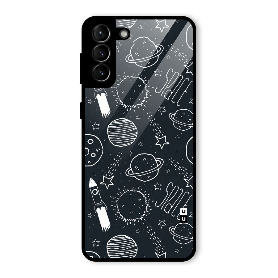 Just Space Things Glass Back Case for Galaxy S21 Plus