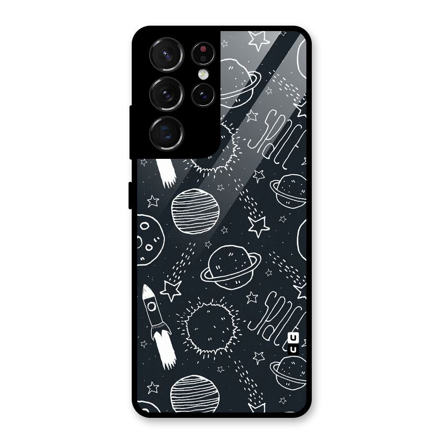 Just Space Things Glass Back Case for Galaxy S21 Ultra 5G