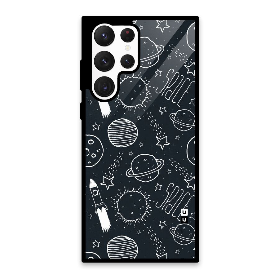 Just Space Things Glass Back Case for Galaxy S22 Ultra 5G