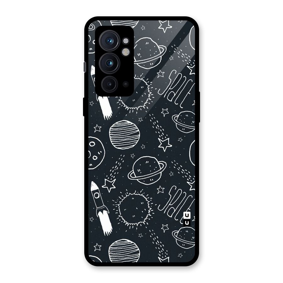 Just Space Things Glass Back Case for OnePlus 9RT 5G