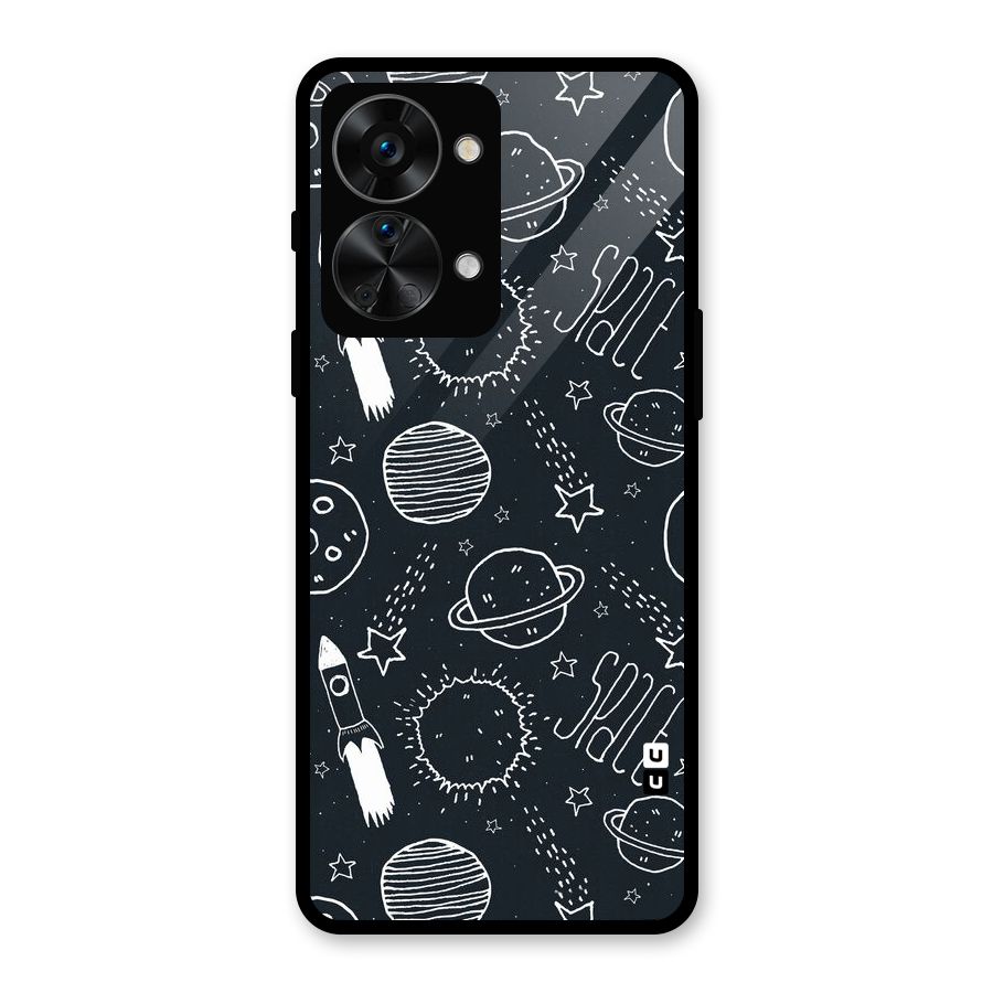 Just Space Things Glass Back Case for OnePlus Nord 2T