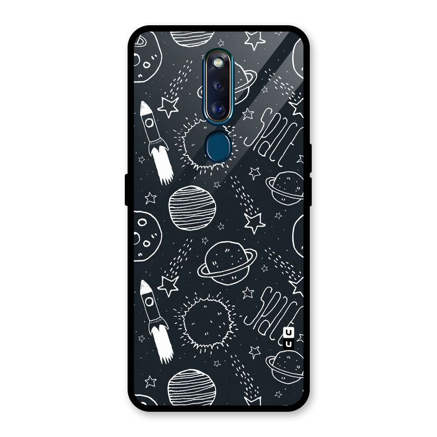 Just Space Things Glass Back Case for Oppo F11 Pro