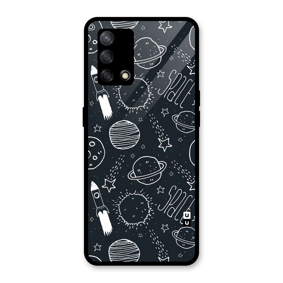 Just Space Things Glass Back Case for Oppo F19