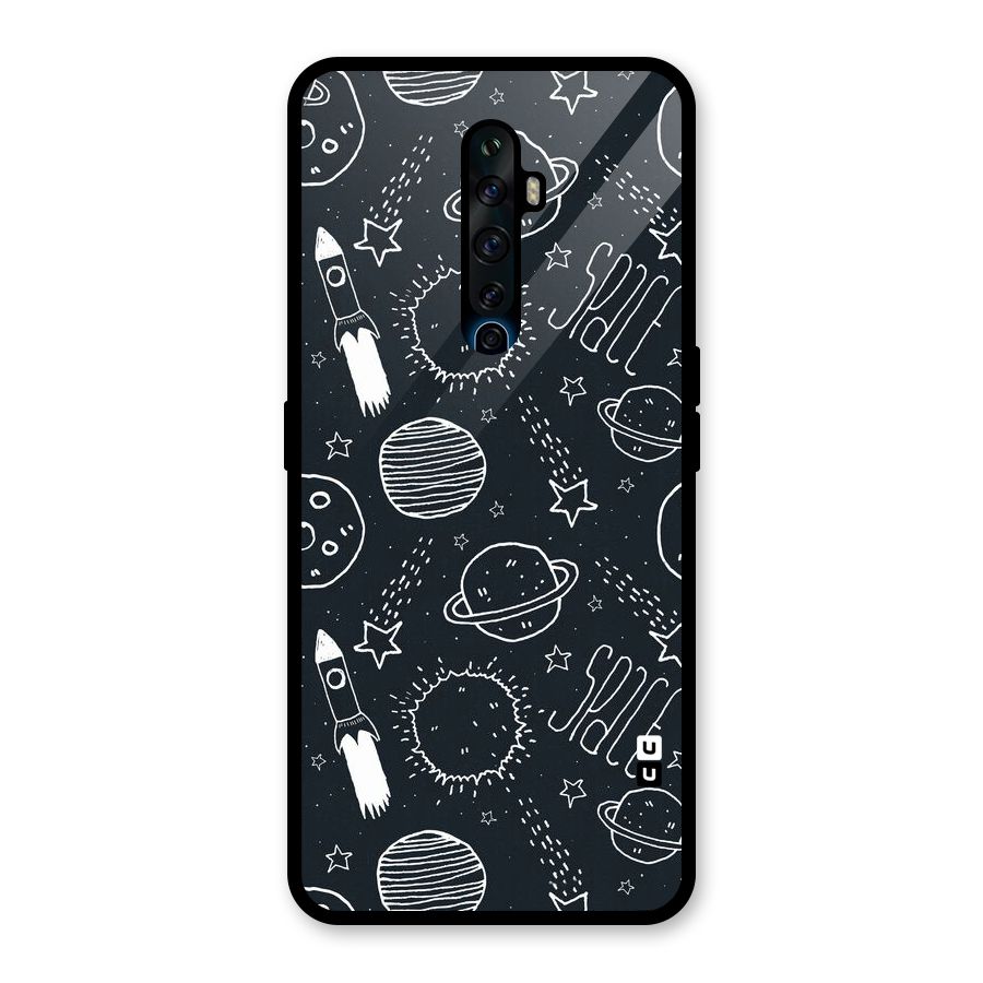 Just Space Things Glass Back Case for Oppo Reno2 Z
